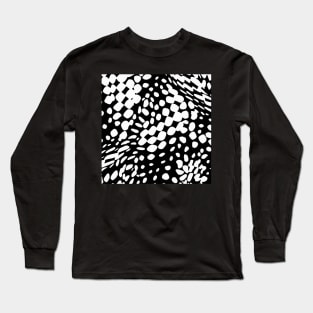 DOTS DOTS BLACK AND WHITE DOTS PATTERN Long Sleeve T-Shirt